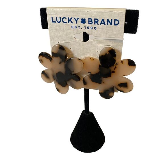 Lucky Brand Tortoise Shell Daisy Petal Posts. - Picture 3 of 6